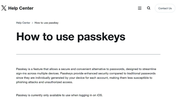 潮州苹果维修店铺分享iOS用户如何通过通行密钥(Passkey)登录 