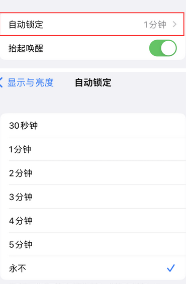 潮州苹果换屏维修分享无法调整iPhone自动锁屏的时间怎么办